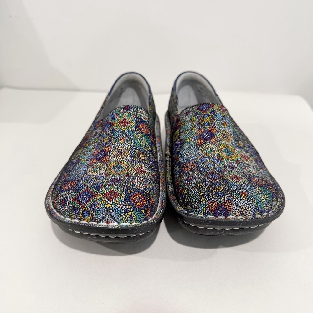 ALEGRIA Debra Deb-843 Aztec Print Clogs Nurse Comfort Size 38 US 8-8.5 - Picture 4 of 11